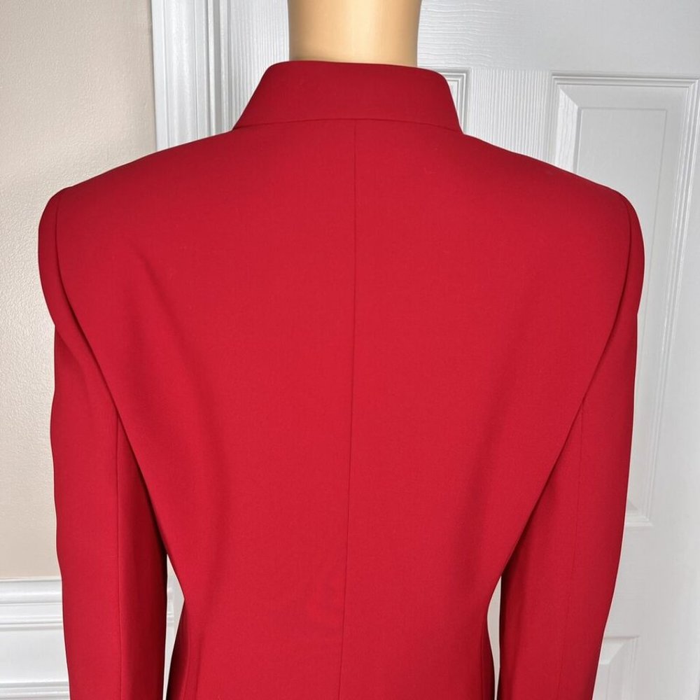 Kasper 2pc Red Polyester Lined Open Front Cocktai… - image 8